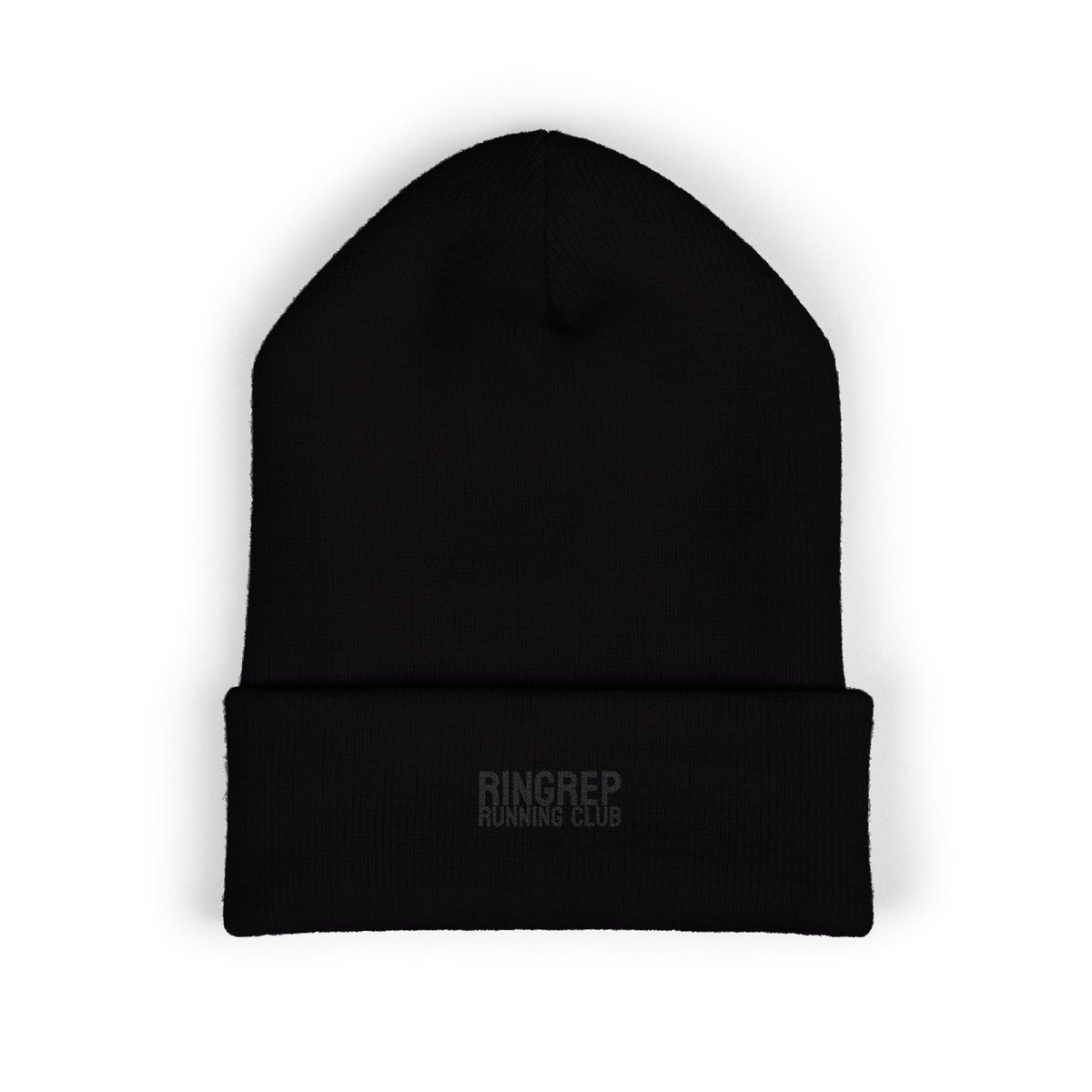 RingRep Running Club Classic Cuffed Beanie – Embroidered Winter Knit Hat