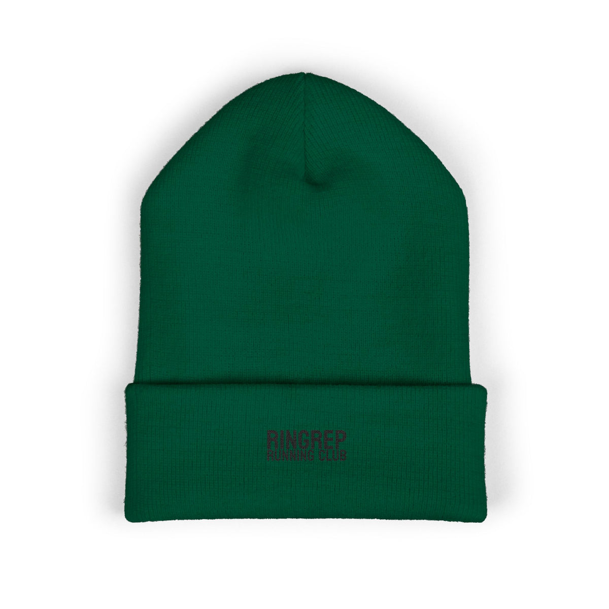 RingRep Running Club Classic Cuffed Beanie – Embroidered Winter Knit Hat