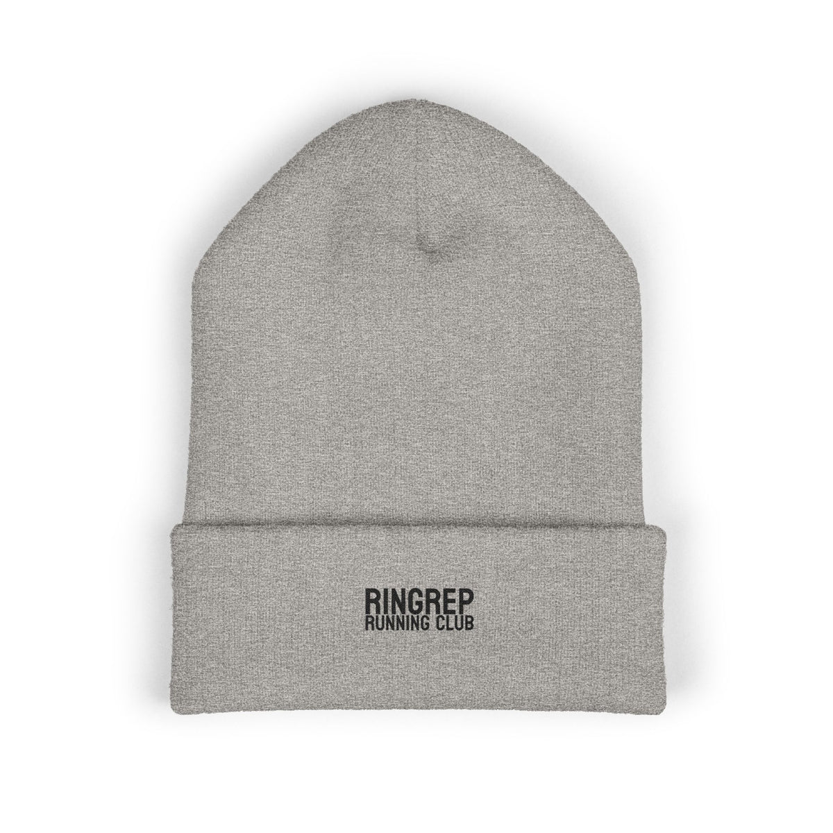RingRep Running Club Classic Cuffed Beanie – Embroidered Winter Knit Hat