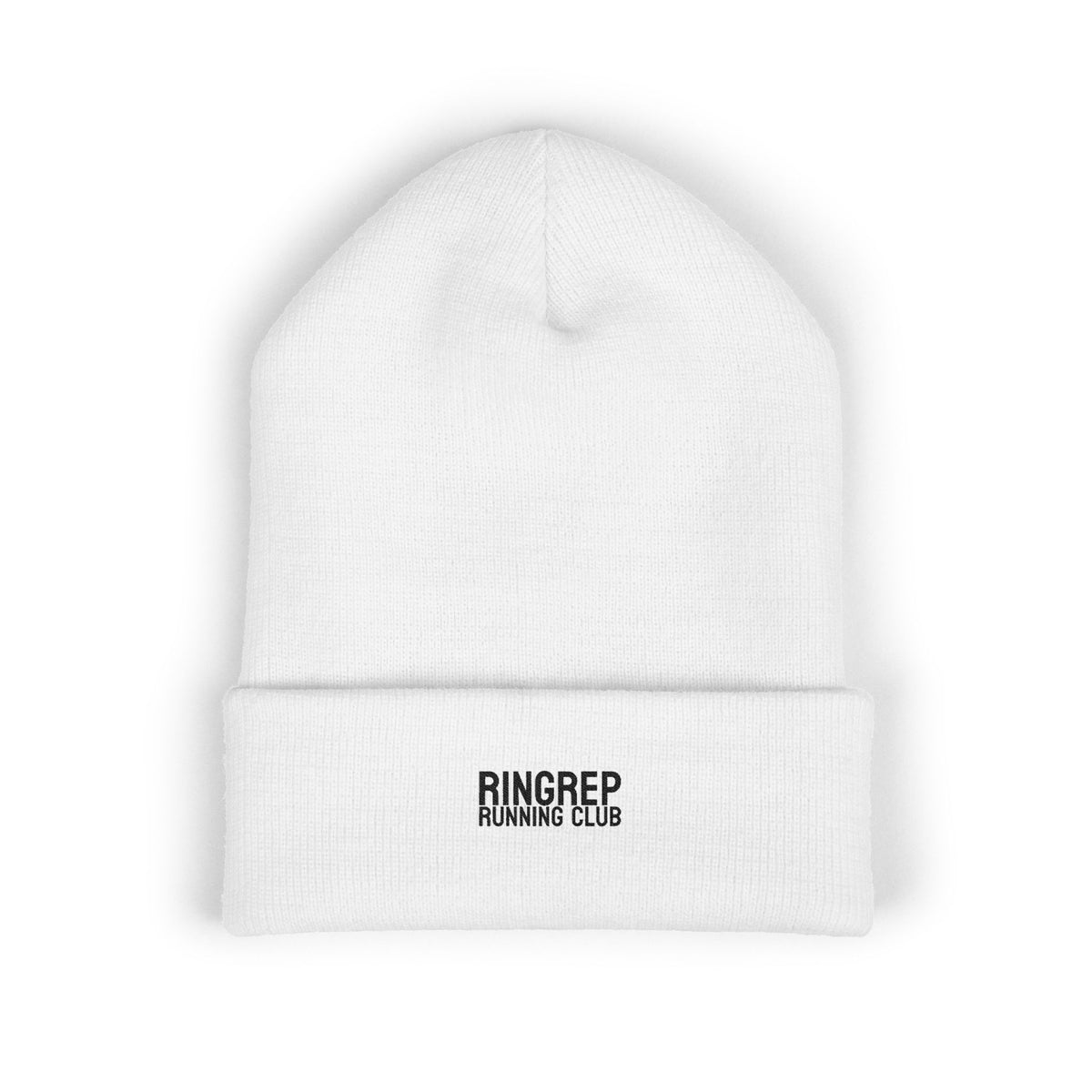 RingRep Running Club Classic Cuffed Beanie – Embroidered Winter Knit Hat