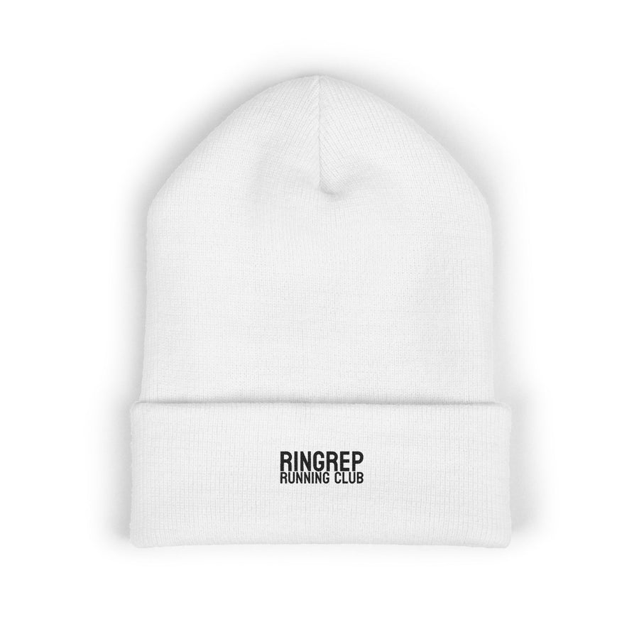 RingRep Running Club Classic Cuffed Beanie – Embroidered Winter Knit Hat